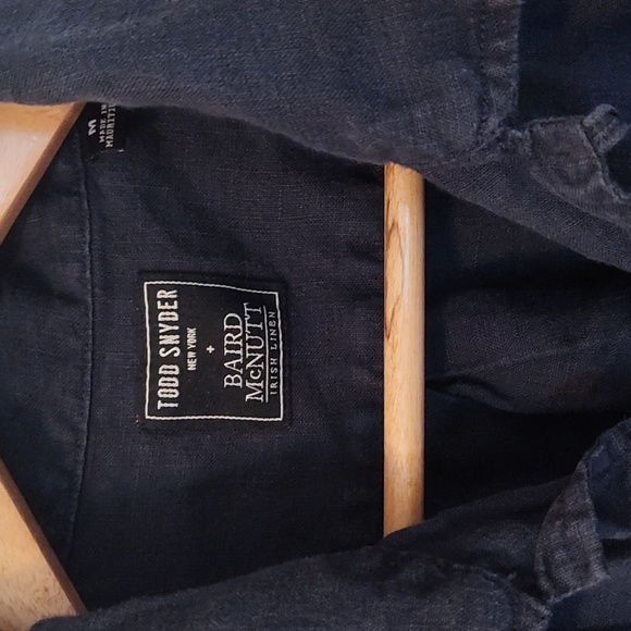 Todd Snyder Navy Short Sleeve Shirt - Picture 2 of 3